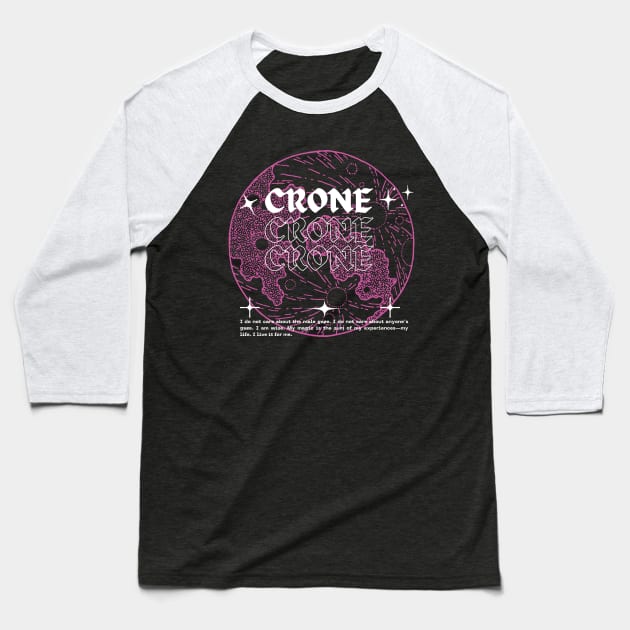 Crone Baseball T-Shirt by Aqua Moon Creations
